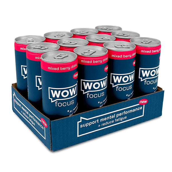 WOW Focus Nootropic Energy Drink - Case of 12